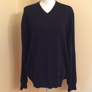 Mens Garret Scott Extra Fine Merino Vneck Sweater